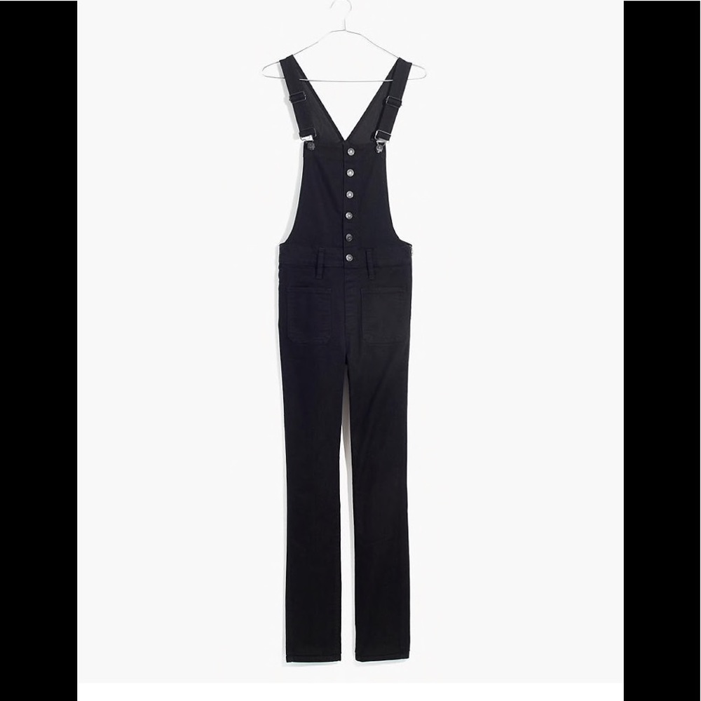 Madewell Skinny Overalls in Black Frost, M